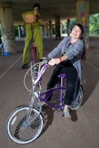 rachel davies on a bike